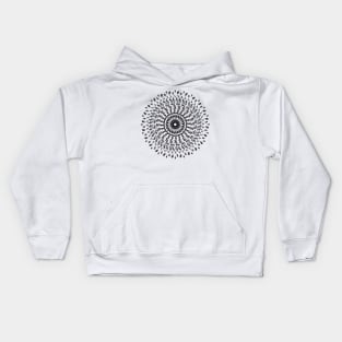 Mandala dotted numbers Kids Hoodie